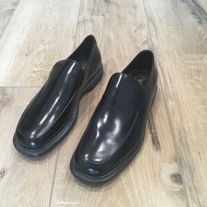 Prada brushed leather loafer s